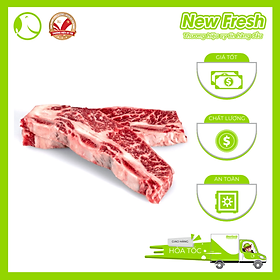 Sườn Bò Mỹ Có Xương Cắt Lát Nướng BBQ - Khay 500Gr