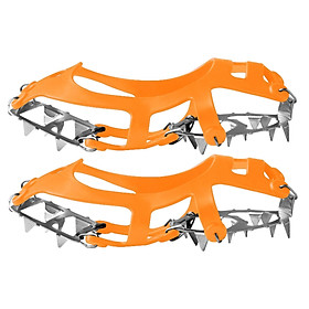 Shoe Spikes Ice Crampons Spikes Ice Grippers Shoe Crampons Traction Cleats for Running Climbing Hiking Mountaineering Jogging
