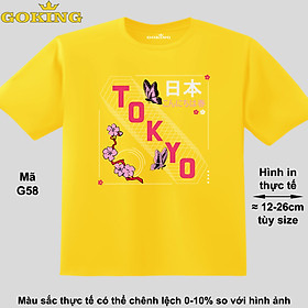 TOKYO, mã G58. Áo thun đẹp cho cả gia đình. Áo phông hàng hiệu Goking, công nghệ in Nhật Bản siêu nét. Form unisex cho nam nữ, trẻ em, bé trai gái