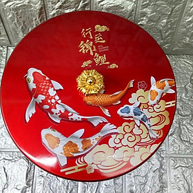 Mua Khay đựng mứt Tết có nhạc họa tiết cá Koi
