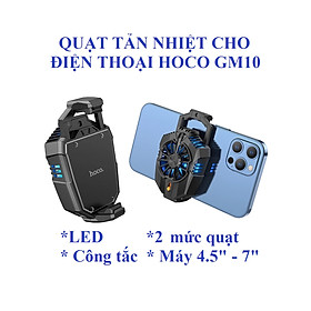 Mua Sò lạnh điện thoại Quạt tản nhiệt cho điện thoại có đèn LED công tắc nguồn hoco GM10 _ Hàng chính hãng