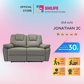 Ghế sofa đôi ngã lưng thư giãn sang trọng SMLIFE Jonathan 2C | D157 x  R96 x C99cm | nâng hạ lưng ghế