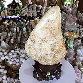 Mua Trụ Đá Thạch Anh Bông Vàng Vượng Phát Phong Thủy TAV129 nặng 19.4Kg kích thước 50x29cm (vàng) – Vật phẩm phong thủy may mắn