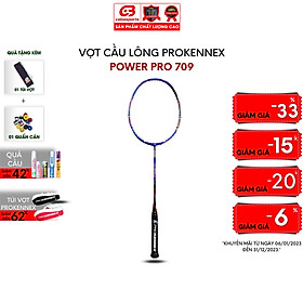 Vợt cầu lông ProKennex POWER PRO 709 chính hãng công thủ toàn diện (1 cây) - Tặng kèm quấn cán và túi vải Cabasports