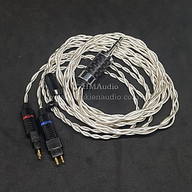 Mua Dây tai nghe đồng mạ bạc OFC 1.2mm tết 4 - Connector Sens HD650 HD600 HD660s HD25 HD580