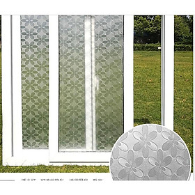 Mua 5M Giấy Dán Kính Họa Tiết dán kính hình hoa trắng Không Cần Keo DK145 -  Khổ 0.45m