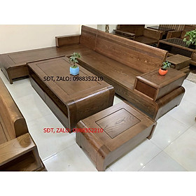 Mua Bộ bàn ghế sofa gỗ phòng khách chân cong dáng chữ L