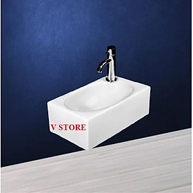 Mua Lavabo vuông treo tường  đặt bàn siêu nhỏ hàng Việt Nam cao cấp