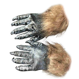 Creepy Full Face Wolf Latex Mask and Wolf Claws Theater Prank Prop Crazy Masks Halloween Costume