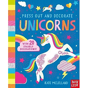 Sách - Press Out and Decorate: Unicorns by Kate McLelland (UK edition, paperback)