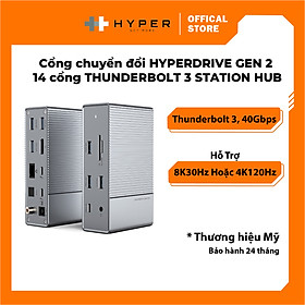 Mua DOCK CHUYỂN ĐA CỔNG HYPERDRIVE GEN2 14 PORT THUNDERBOLT 3 STATION HD - HÀNG CHÍNH HÃNG