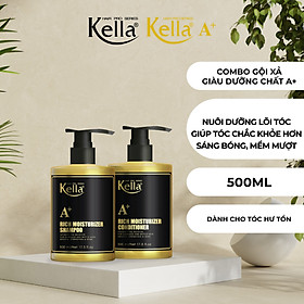 Combo dầu gội xả giàu dưỡng chất Kella Premium A+ (Chai 500ml)