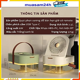 Mua Quạt Phun Sương Mini  Quạt Hơi Nước Gấp Gọn Dung Tích Lớn 2.5L  Quạt Điều Hoà Mini Để Bàn  Màu Ngẫu Nhiên - Hàng Chính Hãng