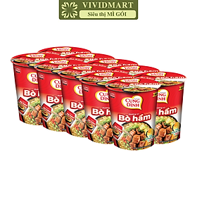 AFOTECH - Mì ly Cung Đình Bò hầm, Mì ly Bò hầm Cung Đình, Mì Bò hầm Cung Đình, Mì Cung Đình ly Bò hầm (64g/ly)