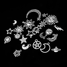 Assorted Sun Moon Star Pendant Beads Jewelry Earring Making Dangle Crafts