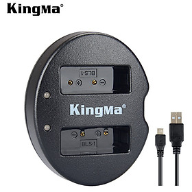 Combo pin sạc Kingma cho Olympus BLS1/ BLS5, Hàng chính hãng
