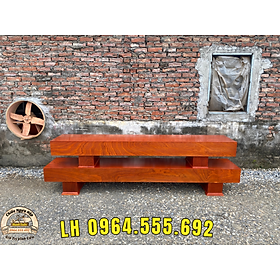 Mua Kệ TiVi 2 Tầng - Dày 20cm | Tầng 1: 260  Tầng 2: 240  - Gỗ Xoan Đào