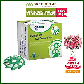 1 Hộp Bột Pha Nước Cắm Hoa Tươi Lâu Long Life - Dưỡng Hoa Lâu Tàn, Nở bông to, không hôi nước