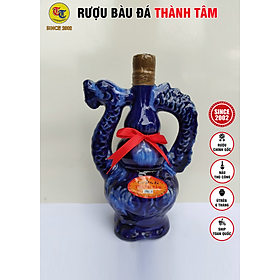 Đặc Sản Bình Định - Rượu Bàu Đá Thành Tâm Rồng Nhỏ (Màu xanh bút bi) 350ml - OCOP 3 Sao