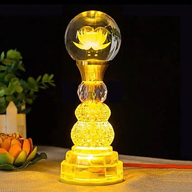 Mua CẶP 2 CHIẾC ĐÈN LED HOA SEN QUẢ CẦU PHA LÊ THỜ CÚNG TRANG TRÍ