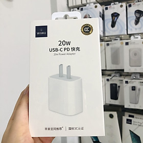 Mua Củ sạc Wiwu 20W Power Adapter Ry-A20 cho điện thoại thông minh  làm bằng nhựa PVC bền bỉ  có khả năng chống mài mòn cao - Hàng chính hãng