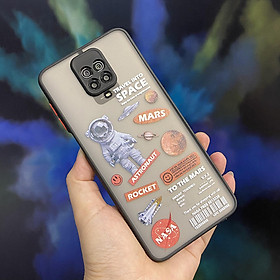 Ốp lưng cho Xiaomi Redmi Note 9S - Note 9 Pro nhám viền màu in hình