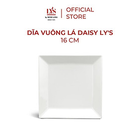 Mua Dĩa Vuông Lá Sứ Minh Long 16cm - Daisy Lys - Trắng Ngà