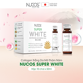 [GIFT] Nước uống Collagen trắng da Nucos Super White hộp 10 chai 