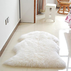 Long Thick Faux Sheepskin Area Rugs Bedroom Living Room Soft Floor Mat Carpet Car Chair Seat Cushion Mat, 3 Colors