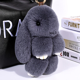 Digaren sprouting rabbit keychain pendant genuine car keychain chain backpack bag hanging decoration dead doll gift box decorated rabbit hair gift pink