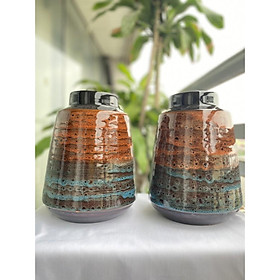 Mua BÌNH HOA BÁT TRÀNG CAO CẤP MEN HỎA BIẾN HỌA TIẾT DA BÁO