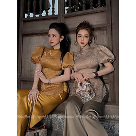 SET GẤM THƯỢNG HẢI CAO CẤP SJ08 (mẫu cổ kín )