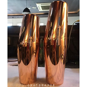 Mua Shaker Boston Hai Mảnh Inox - Bình Lắc Hai Mảnh Vàng Đồng