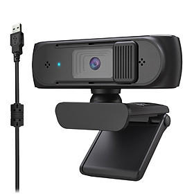 Webcam HXSJ S2 USB 2.5K FHD PC 5MP với hiệu chỉnh ánh sáng AF và Mic kép cho Video, dạy học 