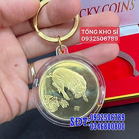 Móc treo chìa khóa hình đồng xu 12 con giáp - AnNhien