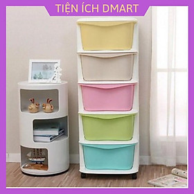 Mua tủ nhựa ngăn kéo đa sắc 5 tầng   tủ nhựa đựng quần áo có bánh xe nhựa Việt Nhật