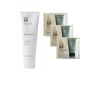 Kem Chống Nắng Nuskin Sunright 50 SPF 50 PA +++ (100 ml) (Tặng 3 gói mặt nạ bùn khoáng siêu thích)