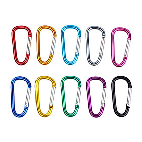 10x Carabiner Clip Snap Hook Keychain Clip D Shaped Carabiners for Hammock
