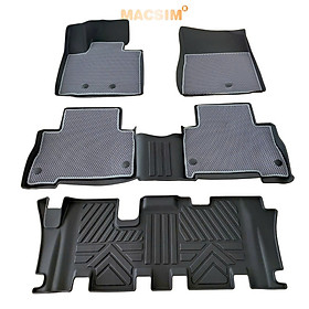 Thảm 2 lớp (sd3) dạng lưới lục giác Kia Sorento 2014-2020 (ghi) bề mặt cao su siêu sạch nhãn hiệu Macsim