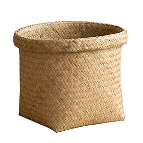 Mua Giỏ cói trồng cây trang trí decor  đựng đồ  cắm hoa - Cây giả  hoa lụa Decor trang trí