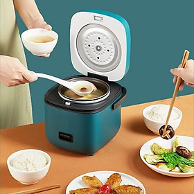 Nồi cơm điện mini lòng chảo chống dính, Rice Cooker thích hợp cho 1-2 người Dung tích 1.2L Electric Cooker