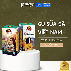 LION CAFE - Cà phê hòa tan 3in1 - Gu sữa đá Việt Nam - Hộp 180g (10 gói x 18g)