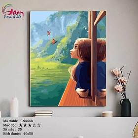 Mua Tranh sơn dầu số hoá tự tô màu Gam CN4448 40x50cm căng sẵn khung