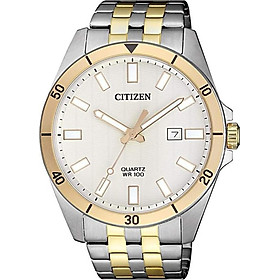 Đồng Hồ Citizen Nam Dây Kim Loại Pin-Quartz BI5056-58A - Mặt Trắng (43mm)