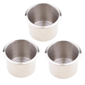3   Pieces   2 . 68 ''  Recessed   Cup   Drink   Can   Holder   for   Boat   Car   Marine   RV   Trailer