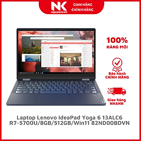 Mua Laptop Lenovo IdeaPad Yoga 6 13ALC6 R7-5700U/8GB/512GB/Win11 82ND00BDVN - Hàng Chính Hãng