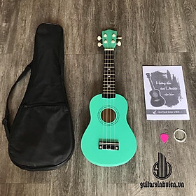 Mua Đàn ukulele soprano tặng phụ kiện  màu xanh ngọc