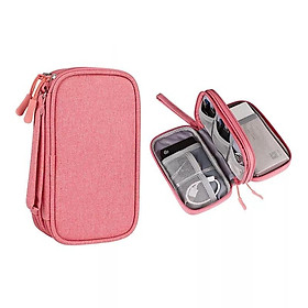 Mua Túi phụ kiện công nghệ mini đựng pin sạc dự phòng  điện thoại  cáp sạc usb  tai nghe có quai cầm Hàng Chính Hãng miDoctor - loại 2 khoá