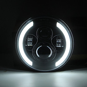 1pc 7 Inch Round Shaped LED Front Headlight Replacement For Jeep Wrangler JK LJ TJ CJ