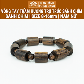 Vòng Tay Trầm Hương Trụ Trúc Sánh Chìm Tự Nhiên (Nam)